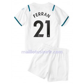 Maillot de Foot Manchester City Ferran Torres 21 Extérieur 2021-22 - Enfant